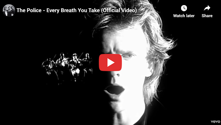Most Popular Songs of the 1980s # 39 The Police Every Breath You Take
