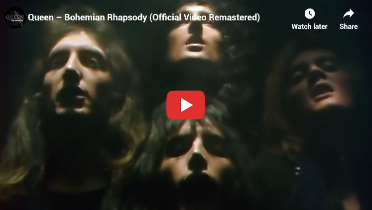 1. Bohemian Rhapsody by Queen - Best Songs 1970s
